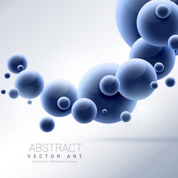 Free: 3d background with blue spheres - nohat.cc