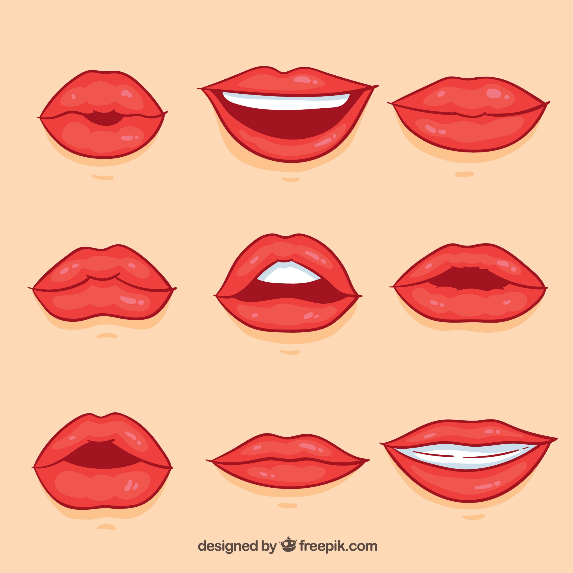 Free: Female lips collection with 2d style - nohat.cc