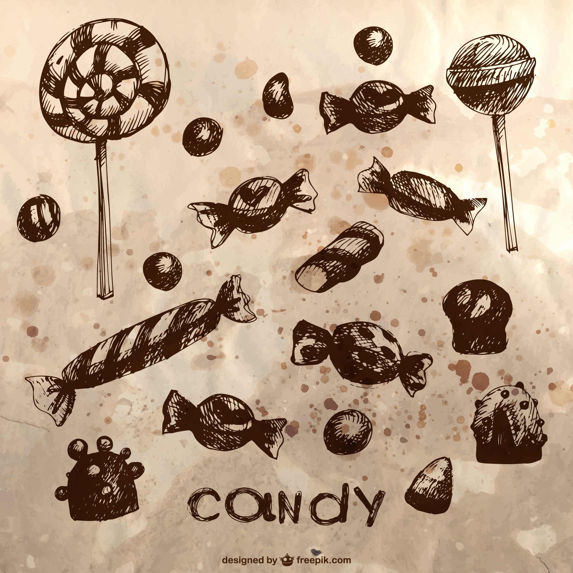 Free: Hand drawing candies collection - nohat.cc