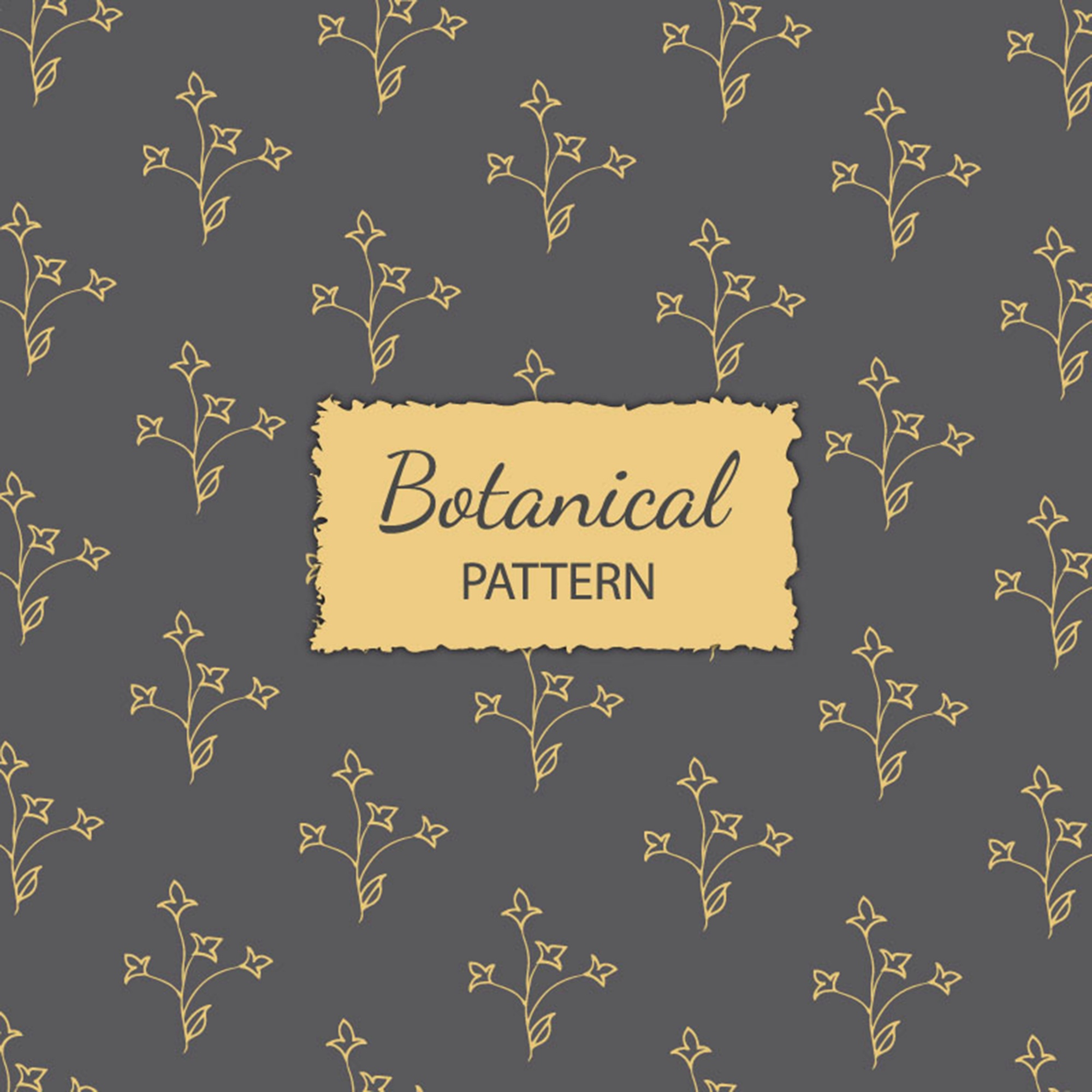 Free: Hand Drawn Botanical Pattern Background - nohat.cc