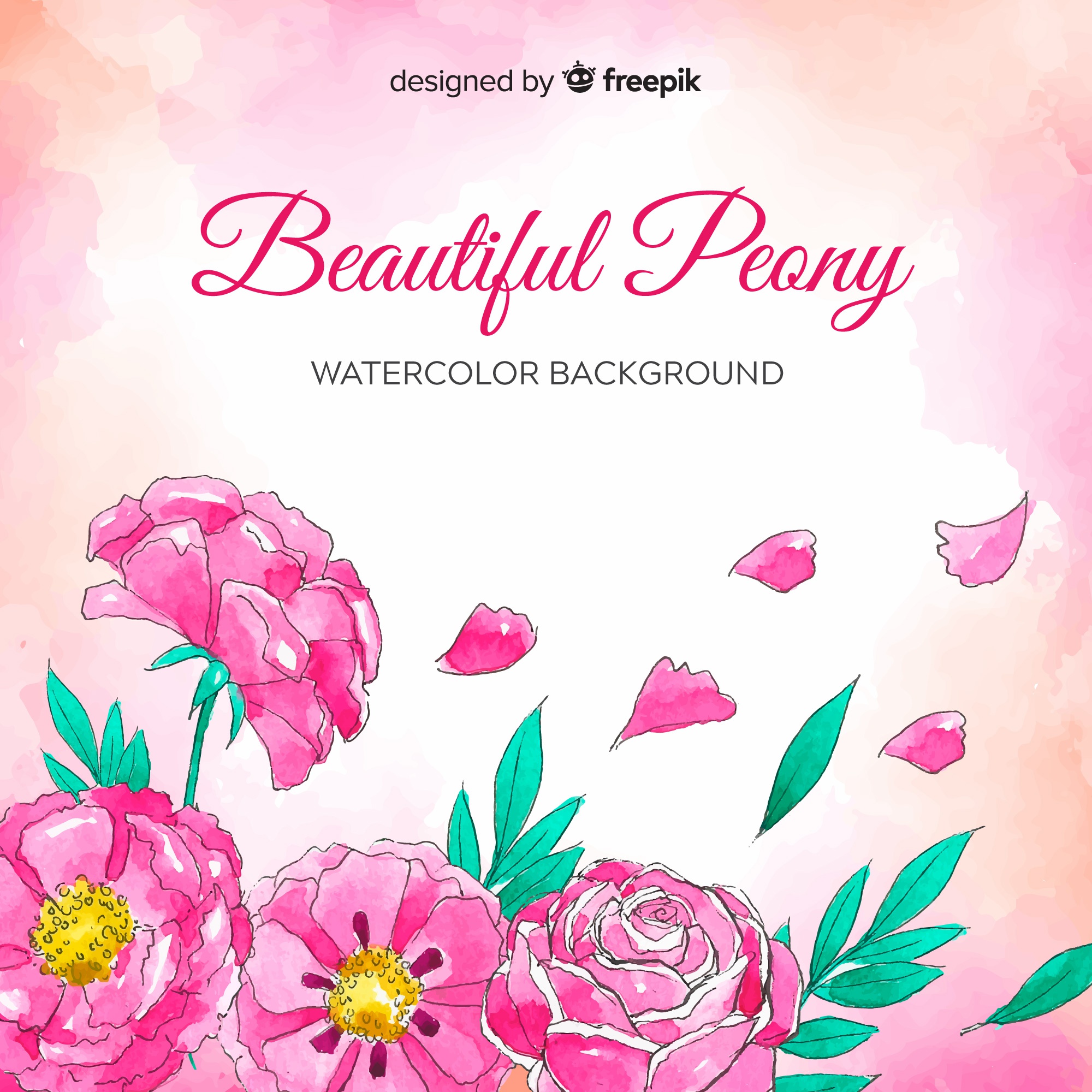 Free: Nature background with peony flowers - nohat.cc