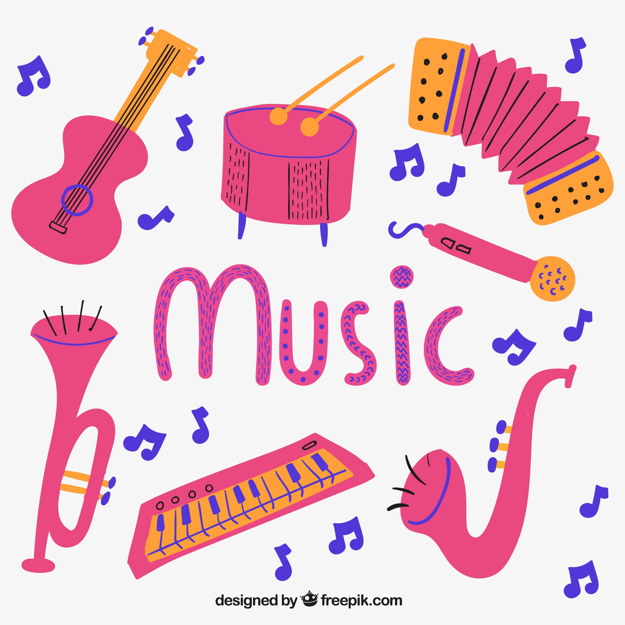 Free: Pink music instruments - nohat.cc