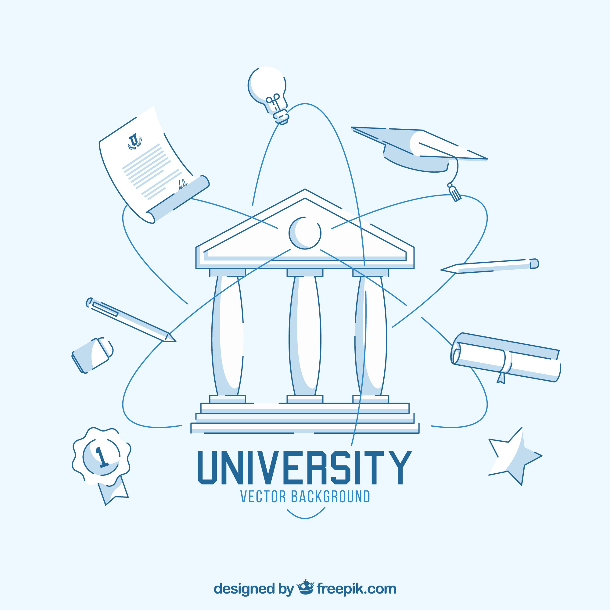 Free: University background in flat style - nohat.cc