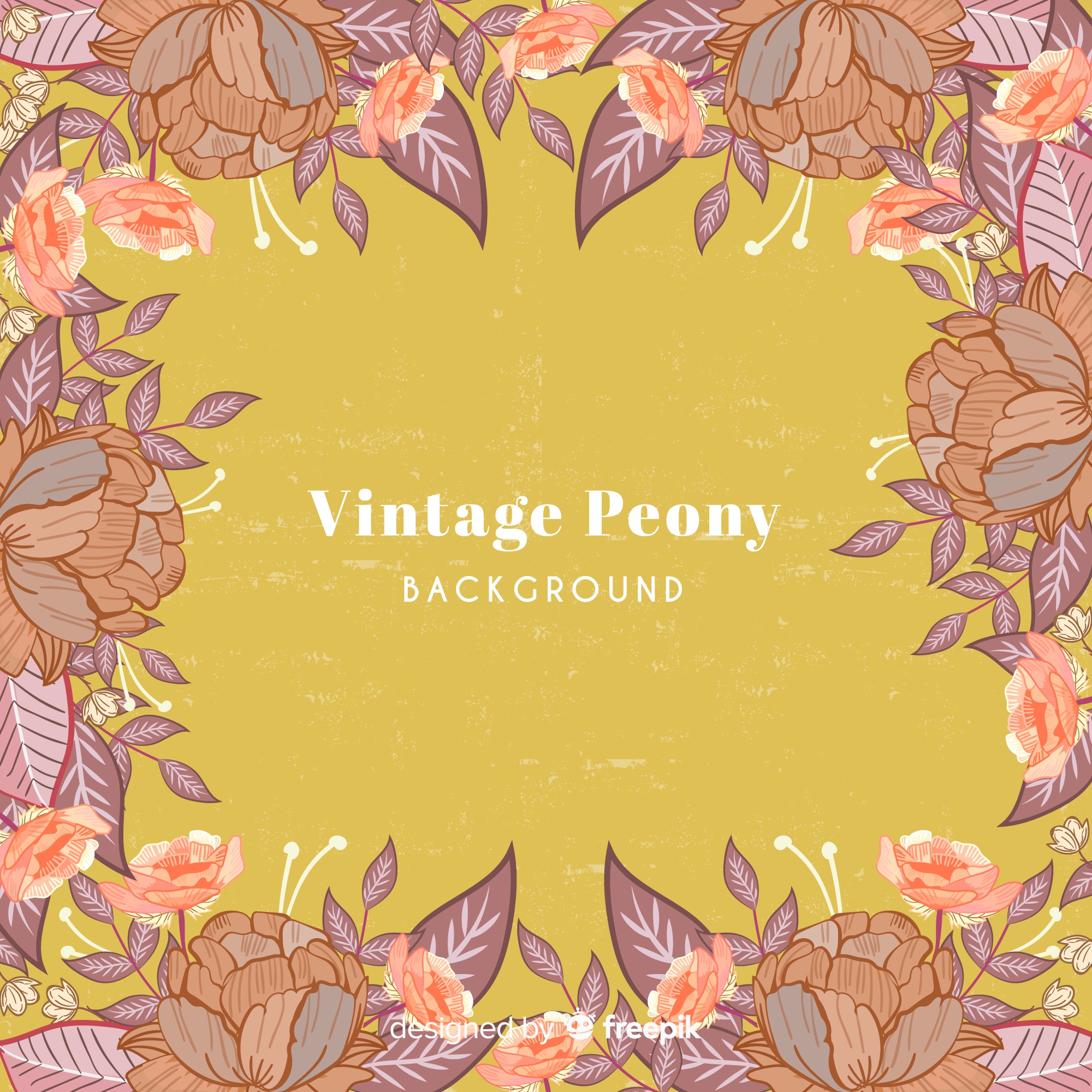 Free: Vintage peony flowers background - nohat.cc