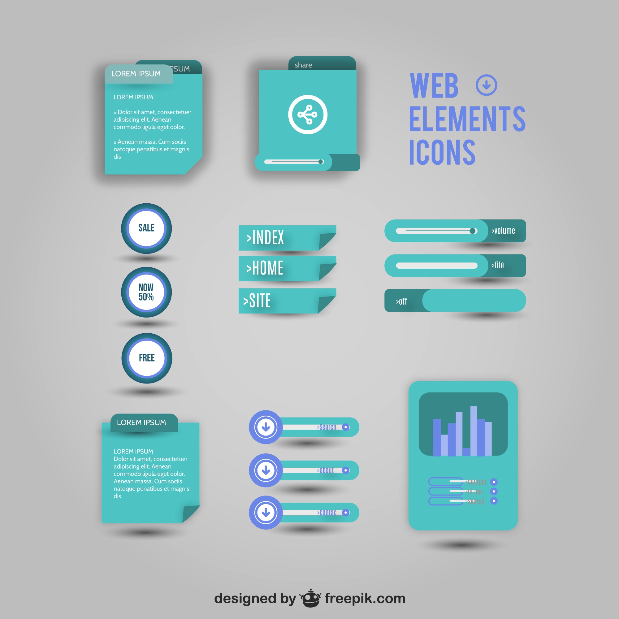 Free: Web elements icons - nohat.cc