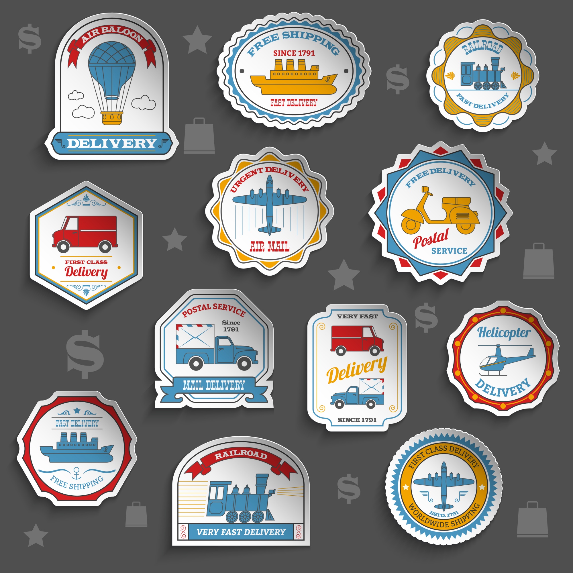 Delivery Ribbon Sticker Free: Delivery Stickers Set - nohat.cc
