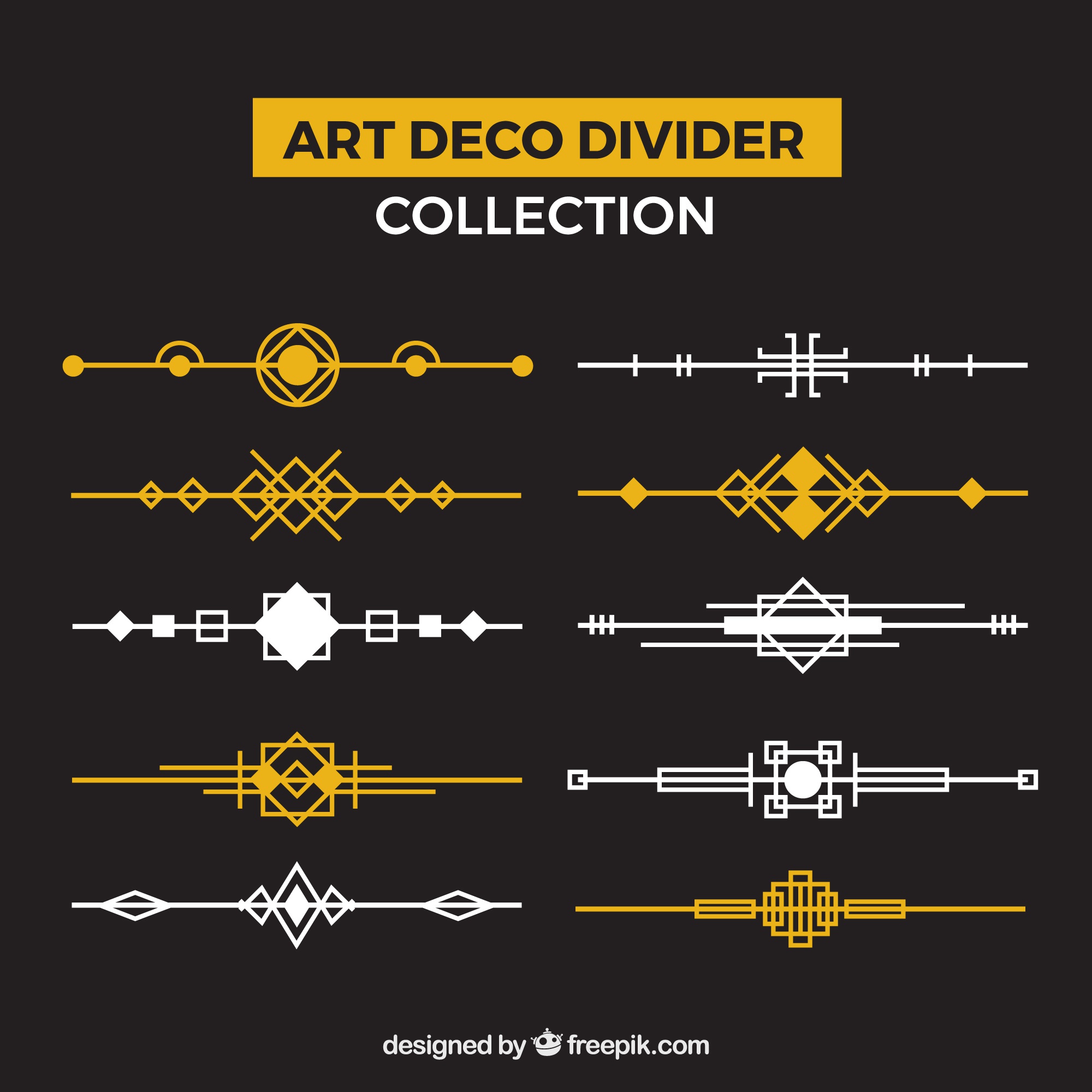 Collection Point Divider Free: Dividers collection in art deco style - nohat.cc