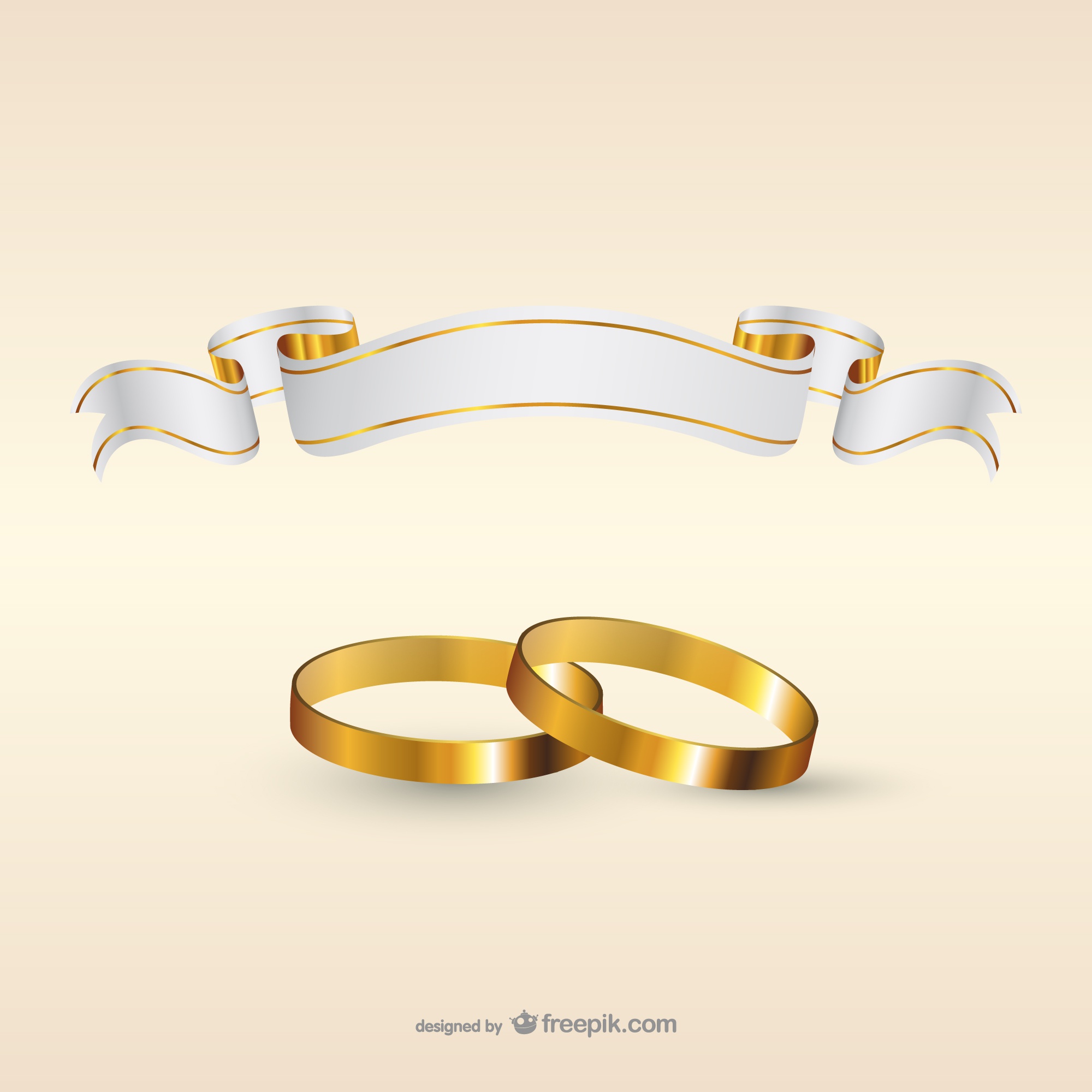 Free: Wedding rings and ribbon flag - nohat.cc