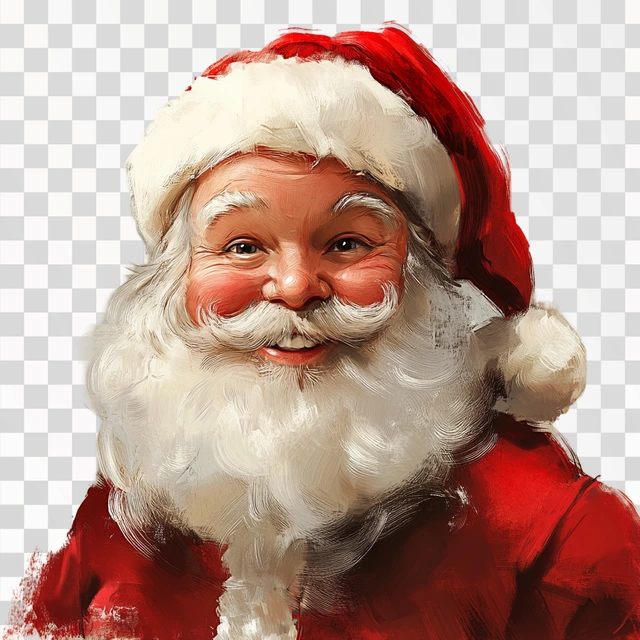 low detail santa clause, cartoon style