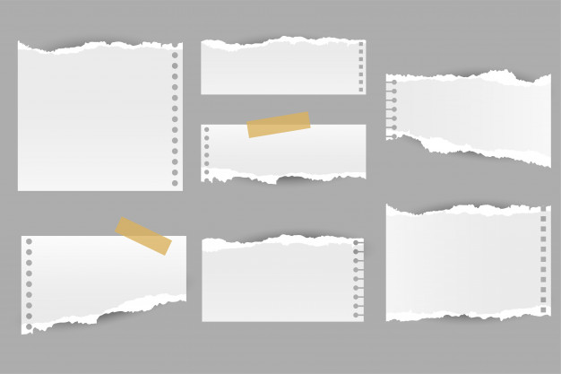 Free: Collection of torn ripped paper notes sheets Free Vector - nohat.cc