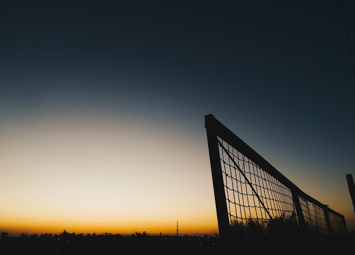 Free: Silhouette Photo of Fence During Dawn - nohat.cc