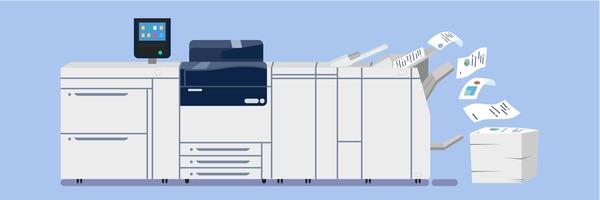 Free: Office professional multi-function printer scanner. Isolated flat ...