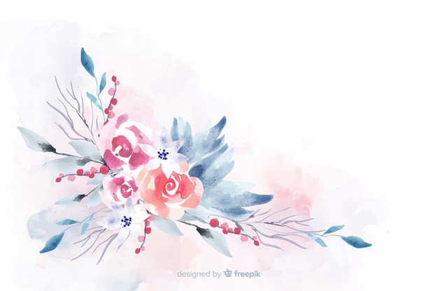 Free: Soft-colored watercolor floral background Free Vector - nohat.cc