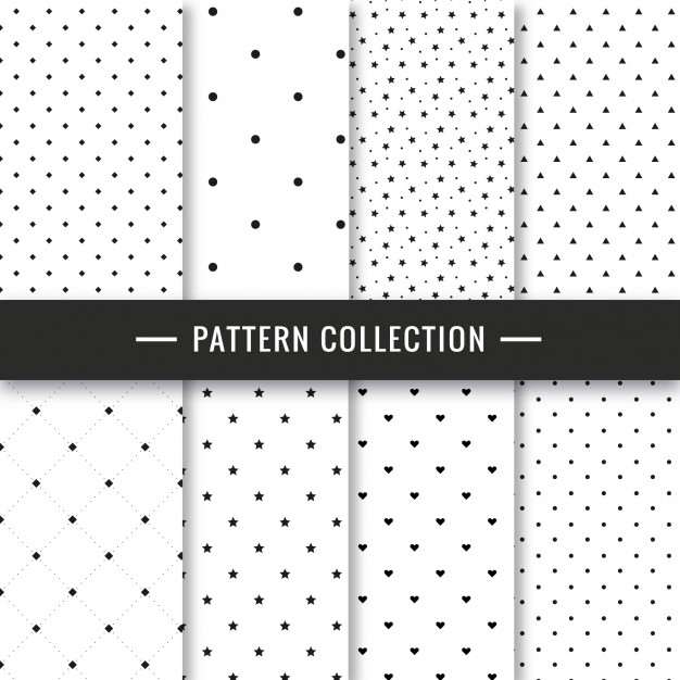 Free: Elegant black and white seamless pattern set Free Vector - nohat.cc