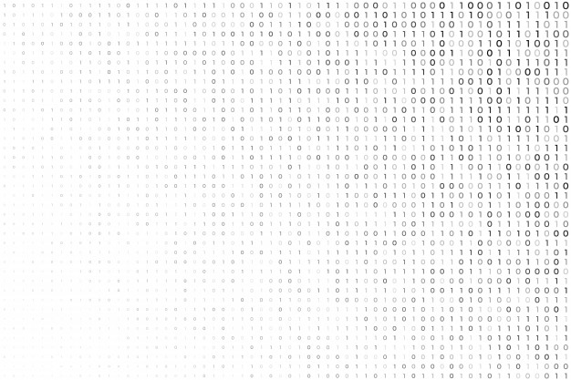 Free: Digital white background with binary code numbers Free Vector ...
