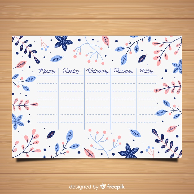 Free: Hand drawn school timetable template Free Vector - nohat.cc
