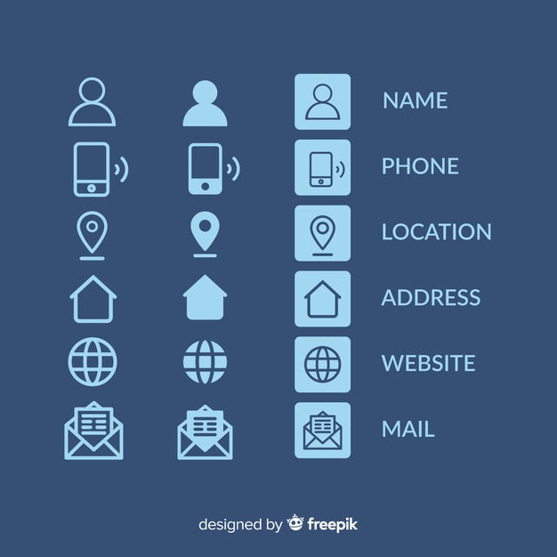 Free: Business card icon set Free Vector - nohat.cc