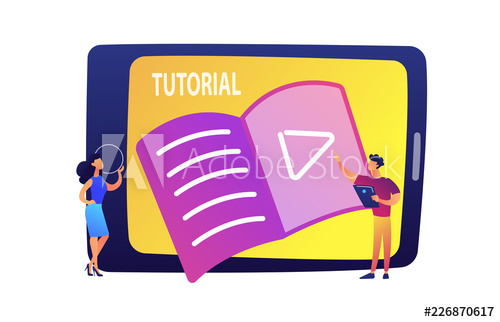 Free: Students watching tutorial on tablet vector illustration - nohat.cc