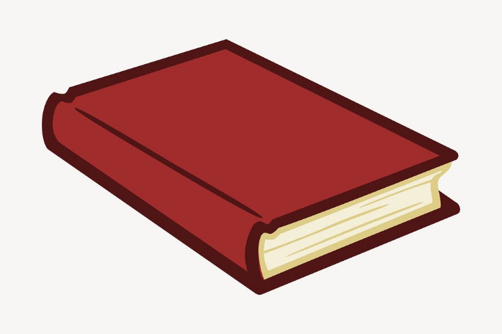 Free: Red book sticker, stationery illustration | Free Vector ...