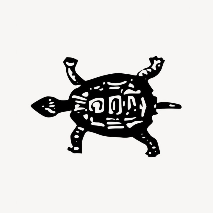 Free: Turtle collage element, black and | Free Vector Illustration ...