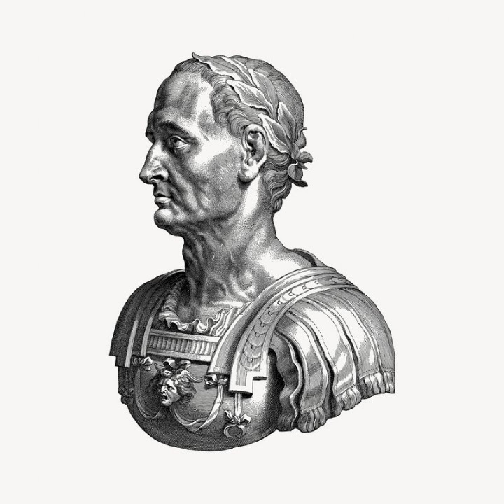 Free: Julius Caesar bust collage element, | Free Vector Illustration ...