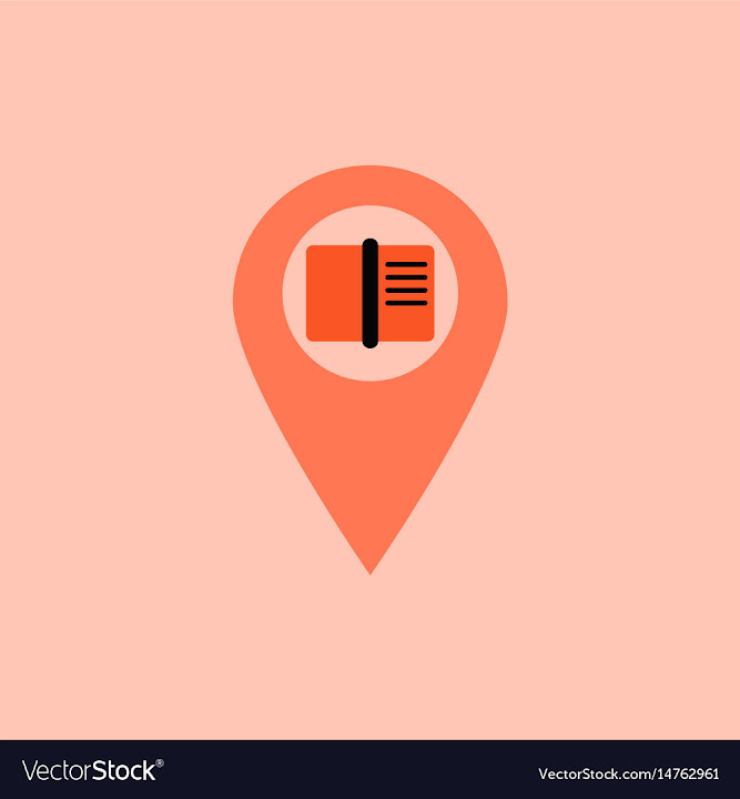 Free: Book in destination mark vector image - nohat.cc