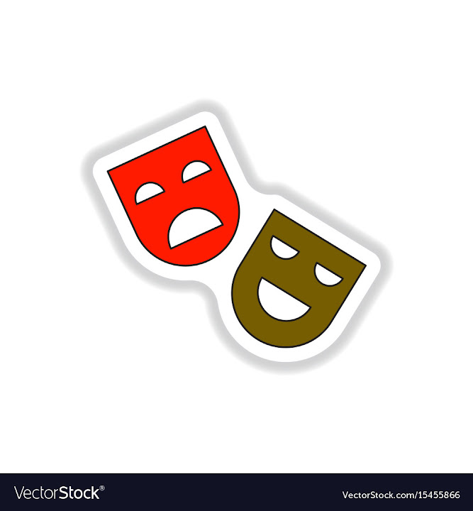 Free: In paper sticker style comedy vector image - nohat.cc