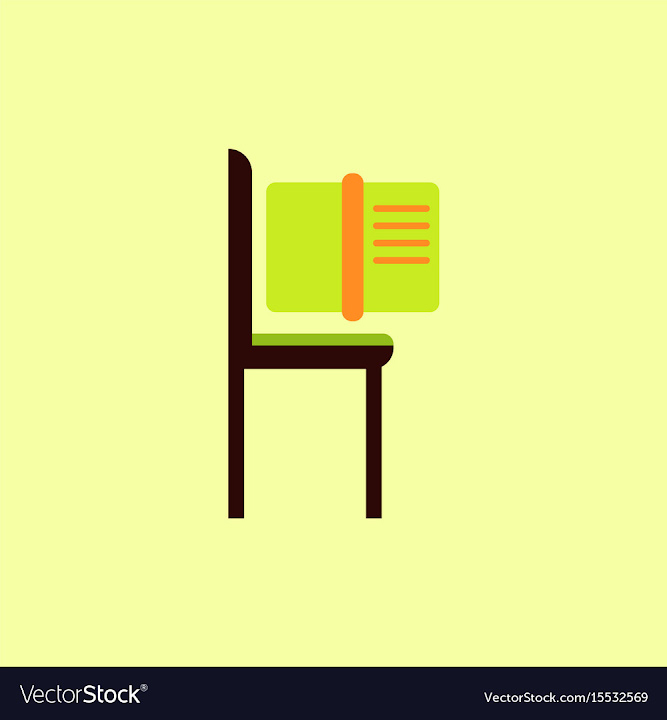 Free: Book and chair vector image - nohat.cc