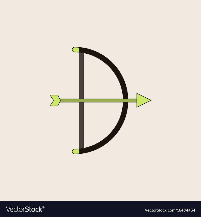 Free: Bow and arrow icon in flat style vector image - nohat.cc