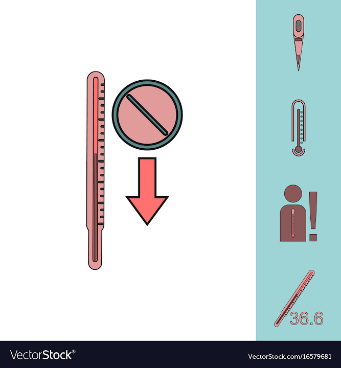 Free: Collection of icons and medical temperatures vector image - nohat.cc