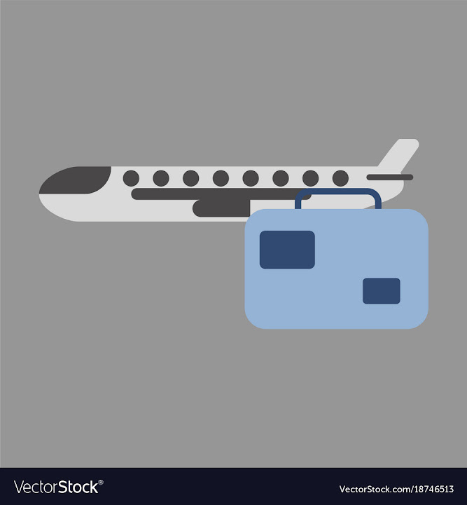 Free: Icon in flat design airplane suitcase vector image - nohat.cc