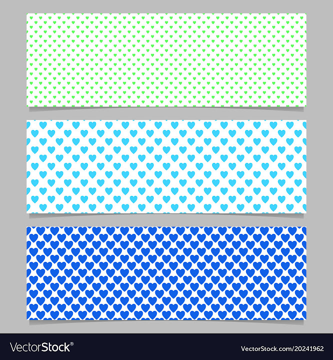 Free: Seamless heart pattern banner background template vector image ...