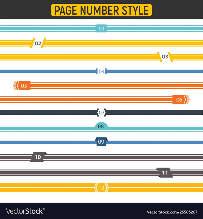 Free: Page numbers styles vector image - nohat.cc