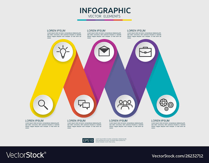 Free: 6 steps connection infographic element design - nohat.cc
