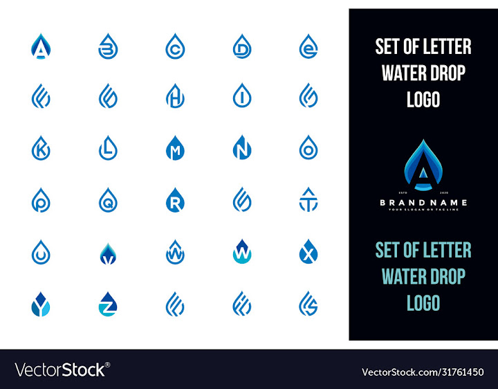 Free: set letter water drop logo icon design - nohat.cc
