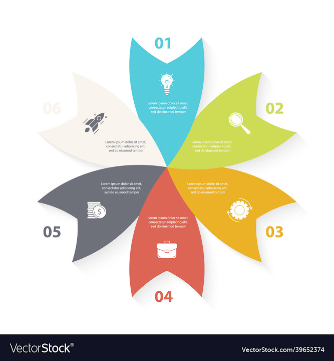 Free: template infographic with 6 steps or options - nohat.cc