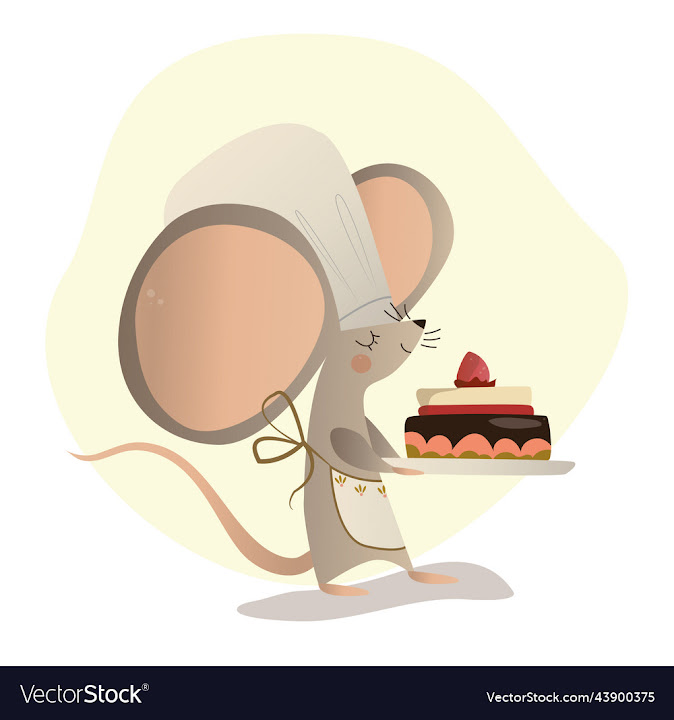 Free: a mouse in chefs cap carries cake - nohat.cc