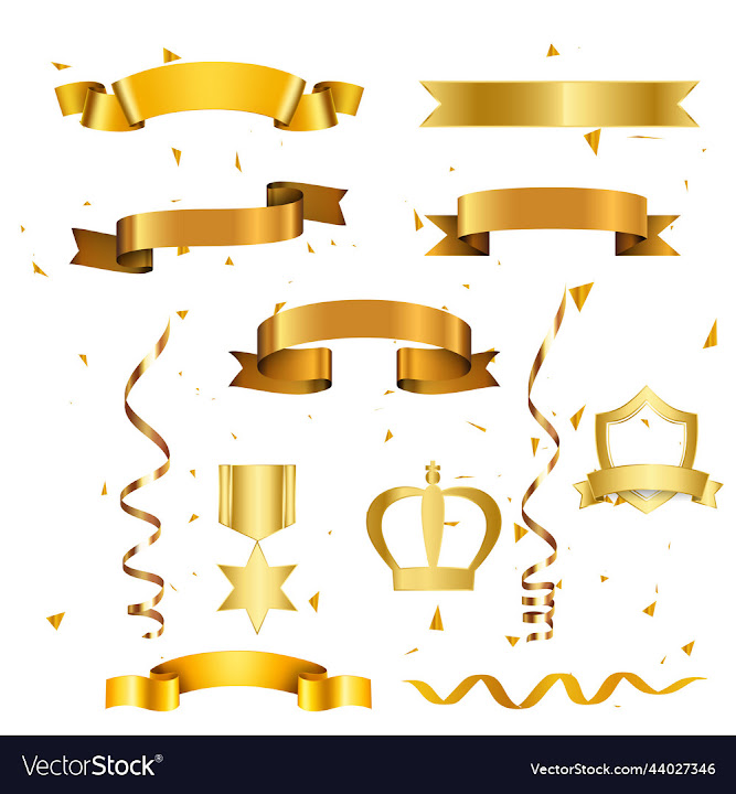 Free: golden-ribbon design - nohat.cc