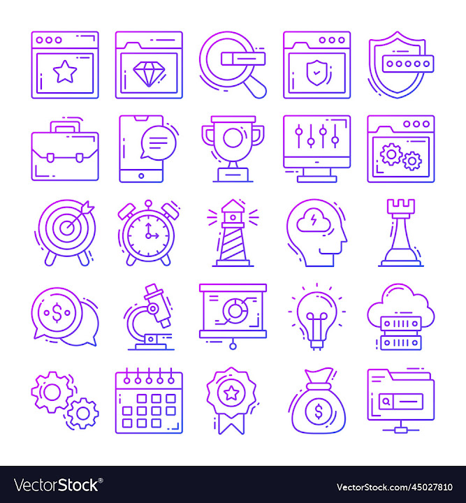 Free: set of seo icons for web design development seo - nohat.cc