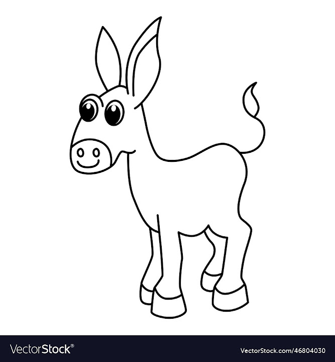 Free donkey cartoon coloring page for kids nohat cc