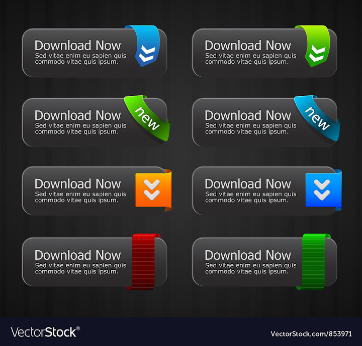 Free: Glossy download buttons set vector image - nohat.cc