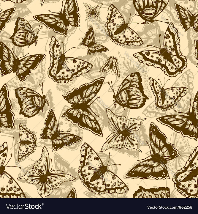 Free: Seamless pattern with butterflies vector image - nohat.cc