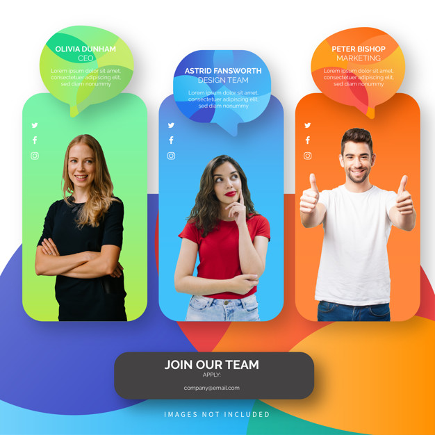 Free: Join our team template with colorful shapes Free Vector - nohat.cc