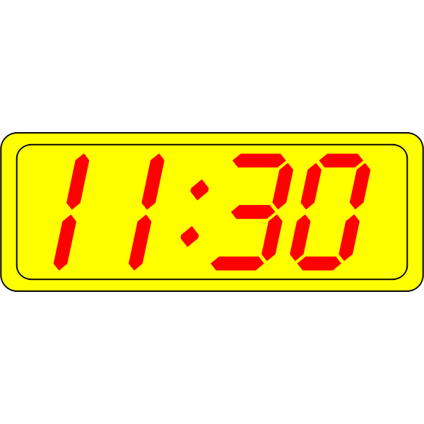 Free: SVG Digital clock display vector clip art - nohat.cc