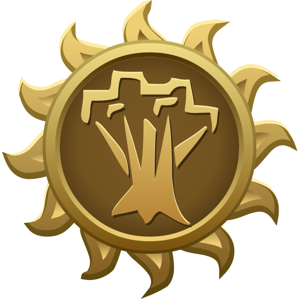 Free: SVG Spriggan sun shaped emblem vector clip art - nohat.cc