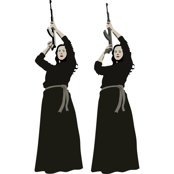 Free: SVG Women with rifle - nohat.cc