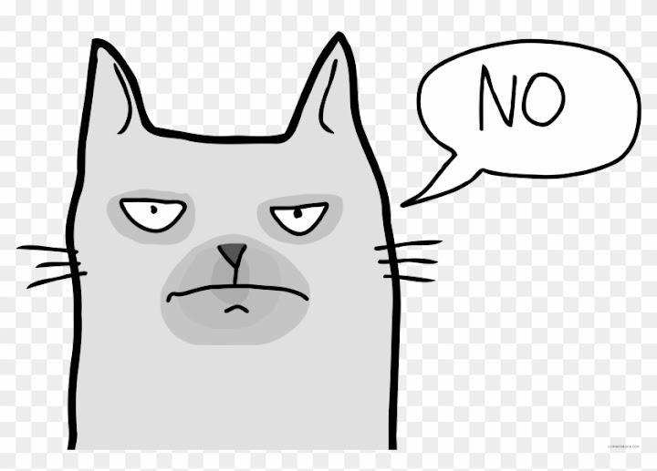 Grumpy Cat Outline No