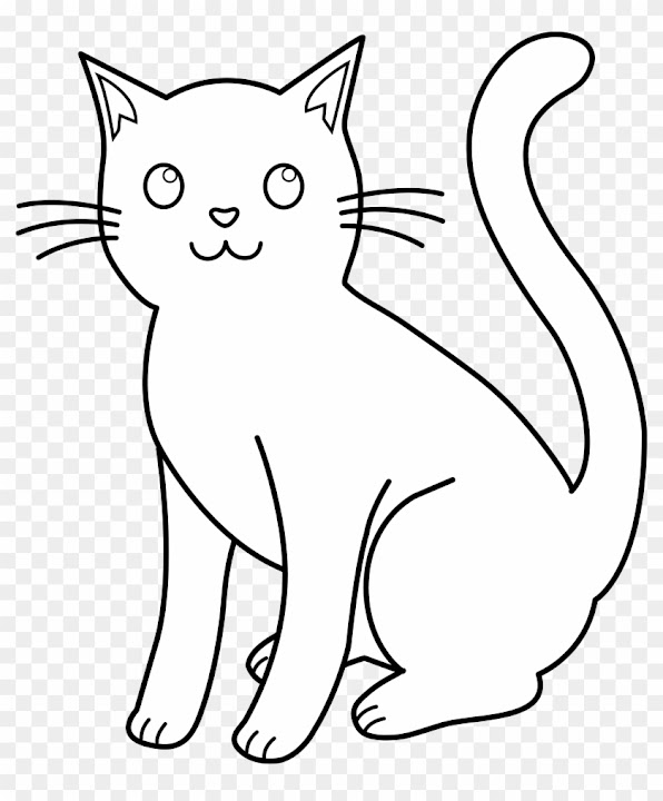 Free: Clip Art - Cat Black And White Drawing - nohat.cc