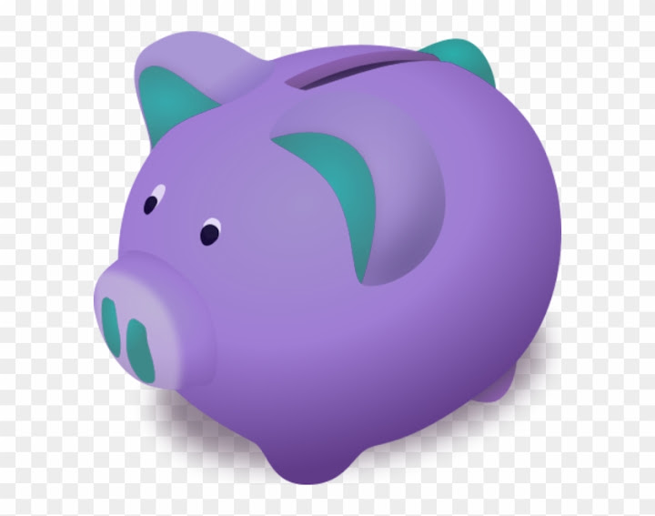 Free: Purple Piggy Banks - Piggy Bank Money Clipart - nohat.cc
